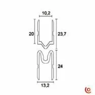 ensemble profilé mâle et femelle étanche eg-0520 dessin technique