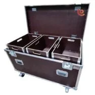 flight case sur mesure malle 1200 x 600 x 600 mm avec bacs de rangement