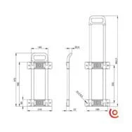Poignée télescopique de surface 3471 dessin technique