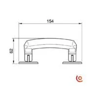 Poignée type attaché-case luxe HO-7960tk dessin technique