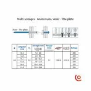 Rivets multi-serrages – aluminium / acier tête plate 73403_48 dessin technique