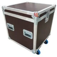 Flight case sur mesure 600 x 600 x 600 mm conex contreplaqué brun