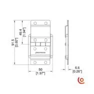 Charnière stop grand modèle P1995ez dessin technique
