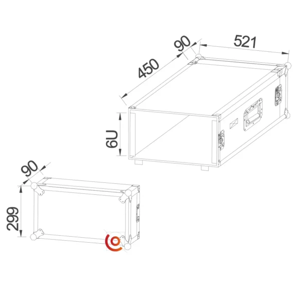 rack case 6u pour système électronique