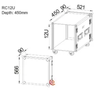 Flight case rack 12 pouces